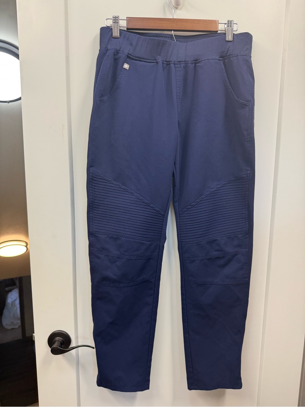 Figs Moto Scrub Pant Navy Blue‎ Stretch Pull On Medical Women’s Medium TW2022